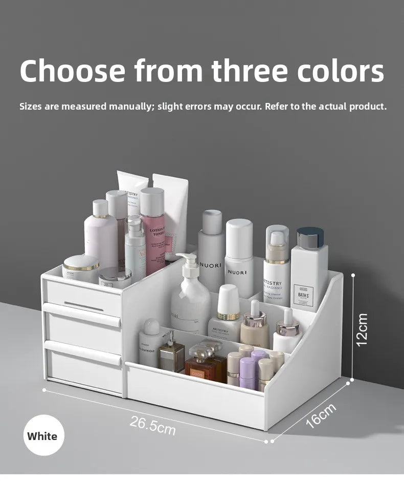 Plastic Drawer Style Makeup Storage Organizer Cosmetic Storage Box Classification Rack Bathroom Bedroom Desk Organizer