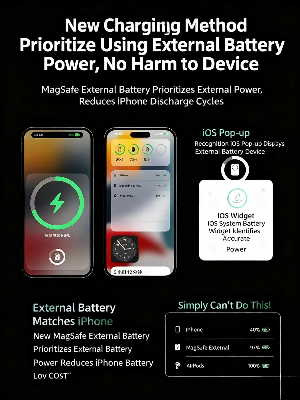 Original alloy Qi2 Powerbank for magsafe external auxiliary battery magnetic Power banks wireless charger for iPhone Airpods Pro