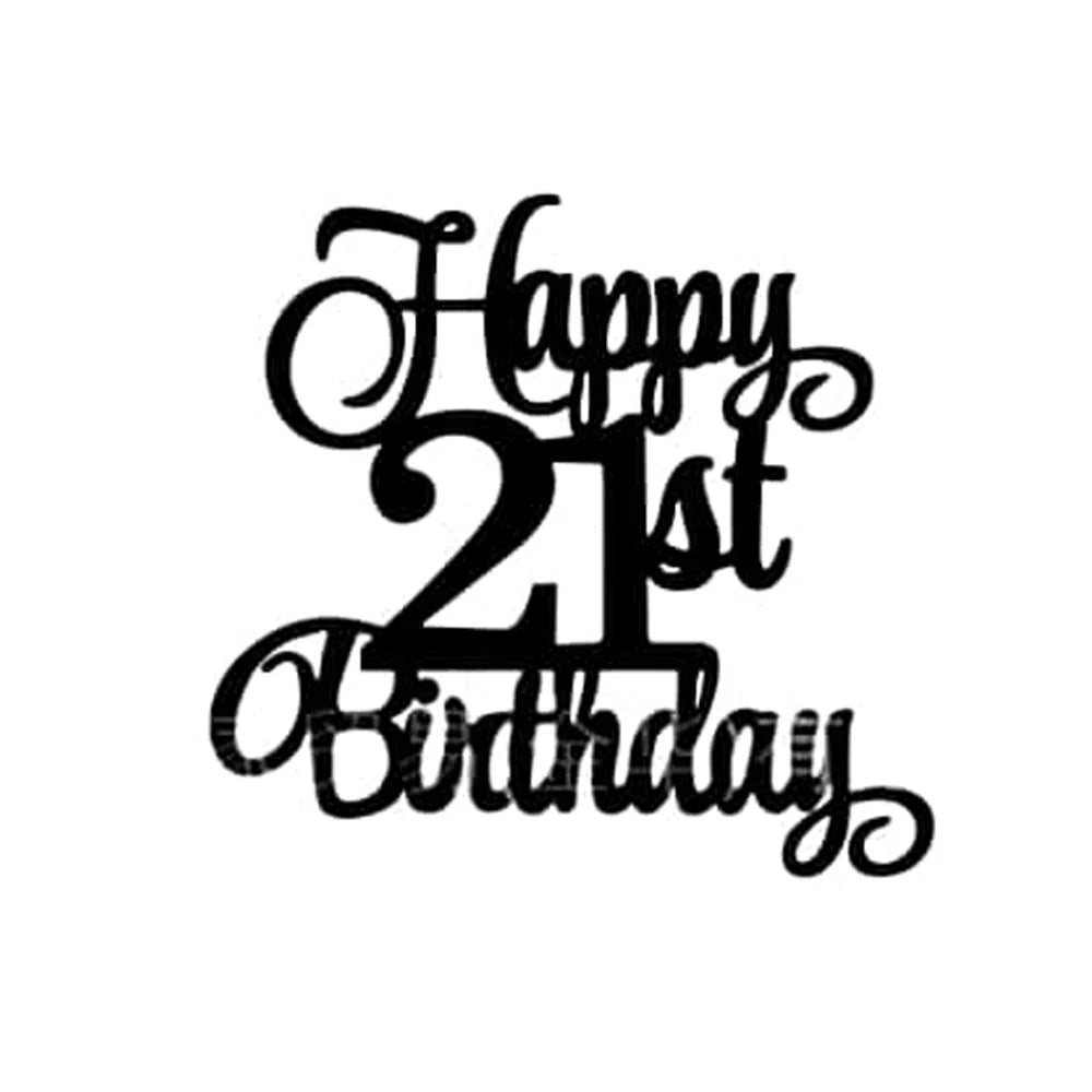 1 pcs Personalised Age Cake Topper Cupcake Flag Happy Birthday Glitter 30th 40th 50th 60th 70th 80th 90th Decor Adult Kids