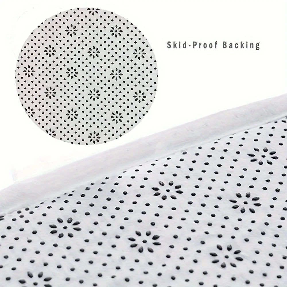 "Welcome on Pebbles" Non-Slip Floor Mat - Indoor and Outdoor Absorbent Foot Mat Suitable for Home Decoration,Durable and Stylish