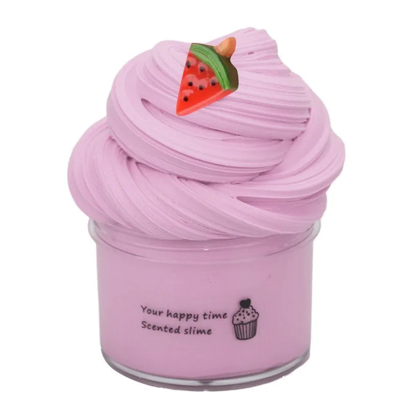DIY Butter Slime Fruit Kit Soft Non-sticky Cloud Slime Scented Toy Kids Gift 70ml Relieve Pressure Education Rainbow Slime Craft