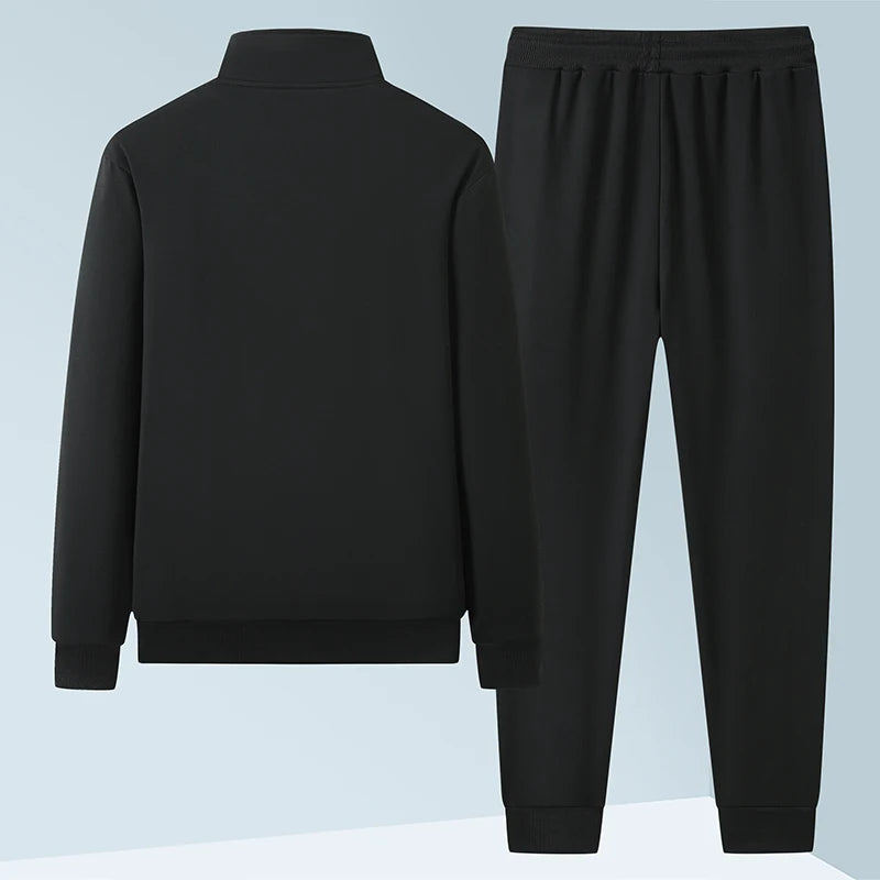 Spring Autumn Casual Men's Sports Suit Jacket Trousers Two-piece Set Sweatshirt Men's Tracksuit
