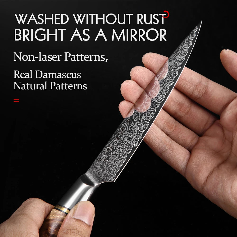HEZHEN 1-2PC Knife Set Professional Damascus Steel Utility Chef Knife For Meat Japanese Cook Kitchen Knife