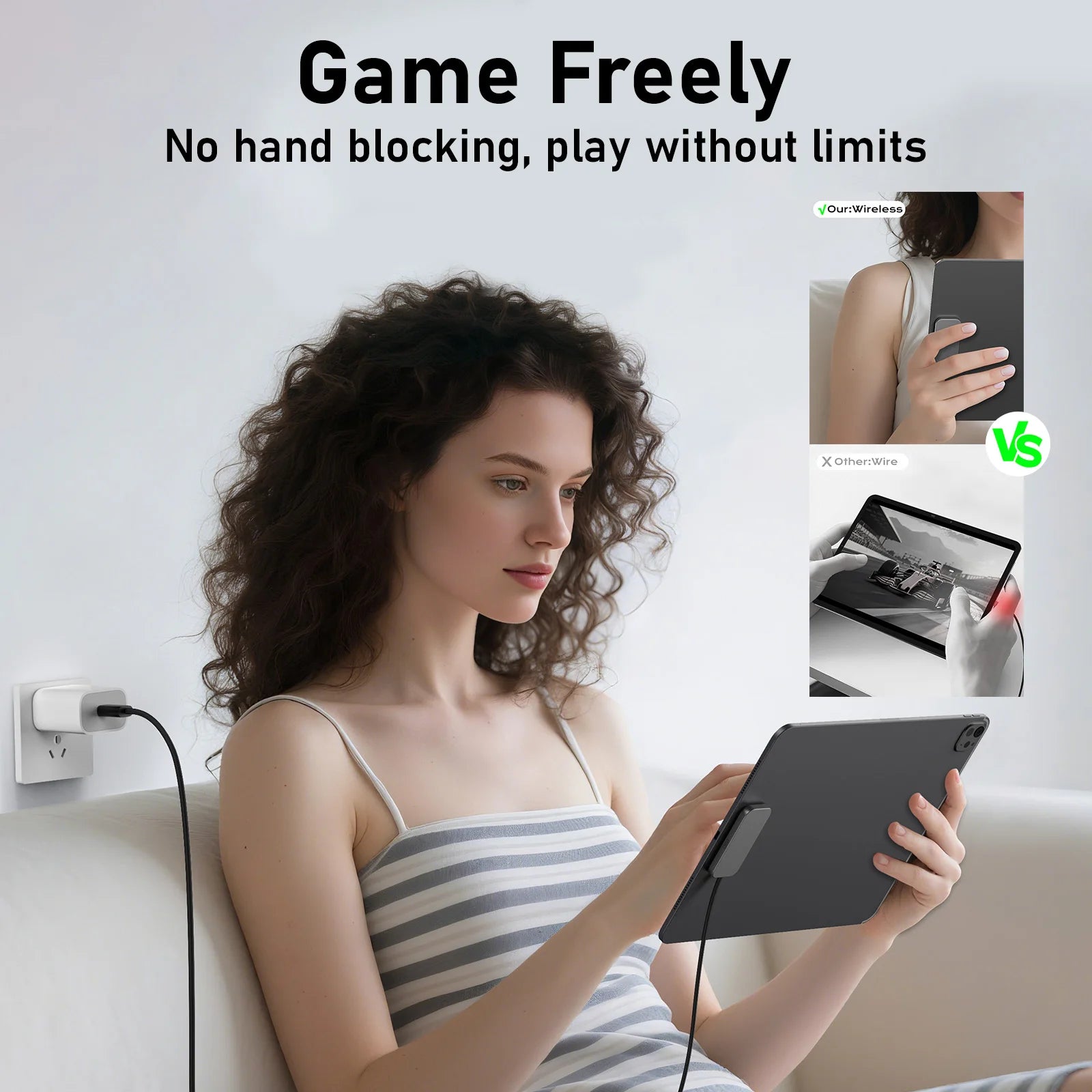 For iPad Pro Magnetic Wireless Charger Aluminum Alloy Fast Charging Smart Chargers With 2m Cord For iPad Pro 13"/11"/12.9"/10.9"