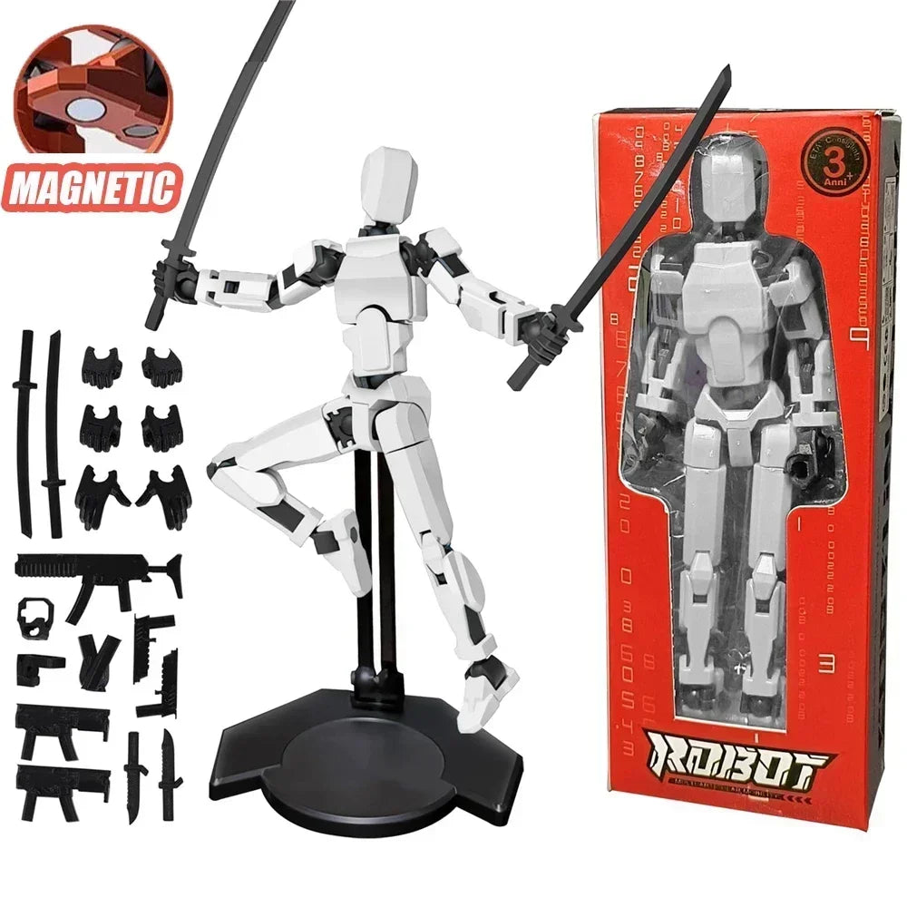 13 Joints Movable Action Figures Dummy Nova Robot Assembled T13 Action Figure with Holder Titan 13 Action Figure Lucky13 Toy