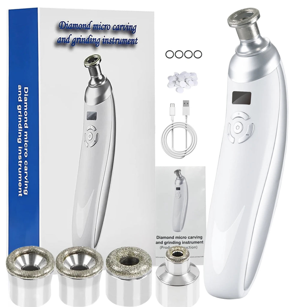 Portable Diamond Microdermabrasion Machine, Facial Skin Care Device for Skin Exfoliation & Blackhead Removal