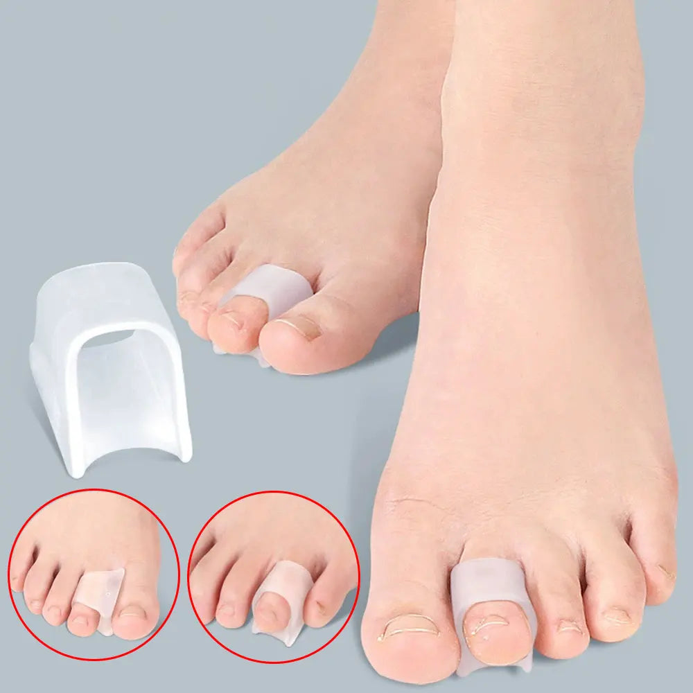 2Pcs Hammer Toe Corrector Hammertoe Straightener for Curled Crooked Bent Claw and Overlapping Toes Bunion Pads Protective Pad