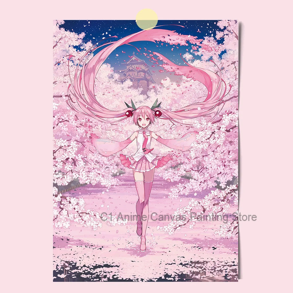 Hatsune Miku Anime Poster MIKU Magazine Bedroom Dormitory Studio Decorative Painting Photography Wallpaper DIY Gift