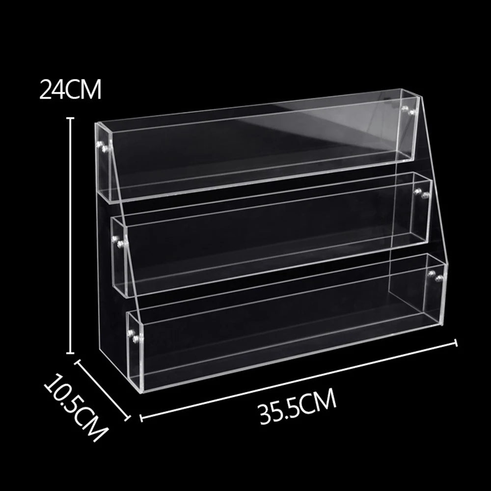 Transparent Display Stand Bookshelf Magazine Notebook Comic Storage Rack Desk Organizer Facial Mask Light Disk Storage Shelf