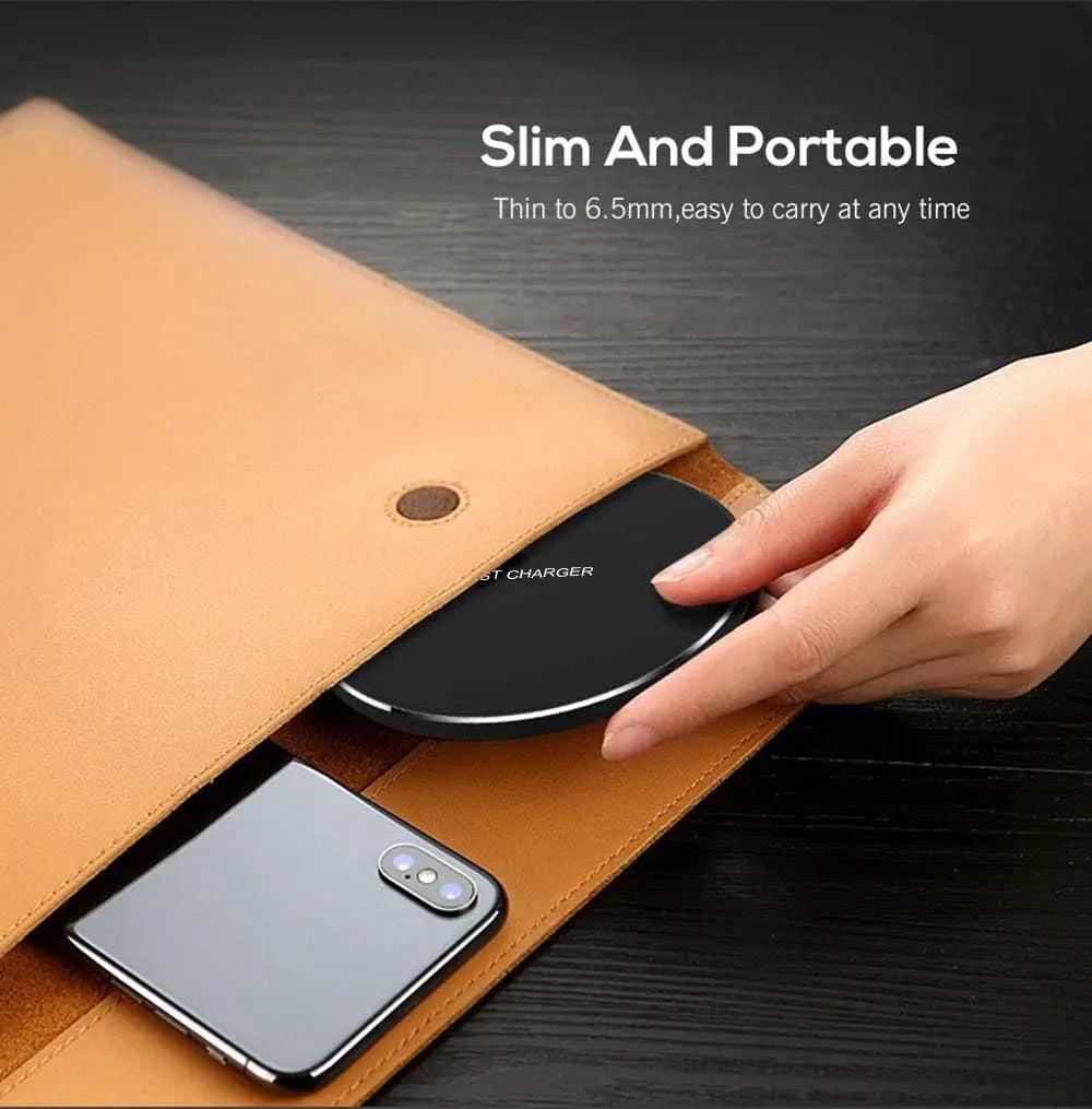 Wireless Charger For iPhone 17-11 Pro XS Max Mini X XR Induction Fast Wireless Charging Pad For Samsung Xiaomi Huawei