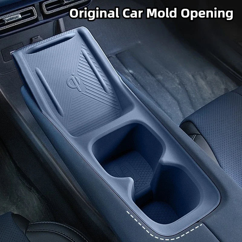 For BYD SEAGULL Dolphin MINI 2023 2024 Central Console Silicone Wireless Charger Pad Interior Modification Accessories Car Tools
