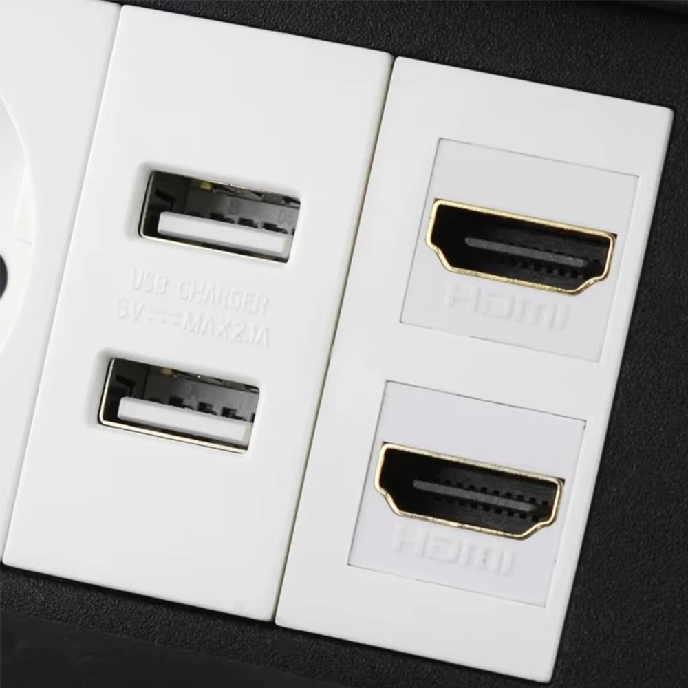 Sockets DIY Wireless Desktop UK FR EU Pop Up Hidden Table Socket With Wireless Charger USB TypeC Ports Table Sockets RJ45