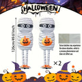 Handheld Pumpkin Mummy Aluminum Film Balloon White Orange Shaped Mummy Balloon Halloween Decoration Trick Party Decoration