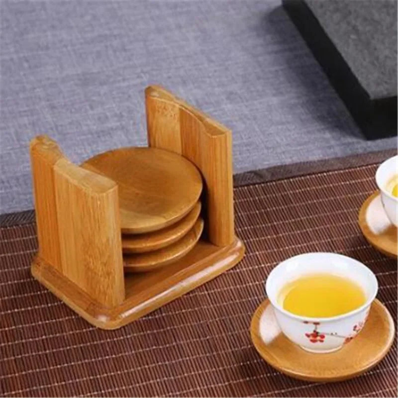 Bamboo Coasters, 6-Pack