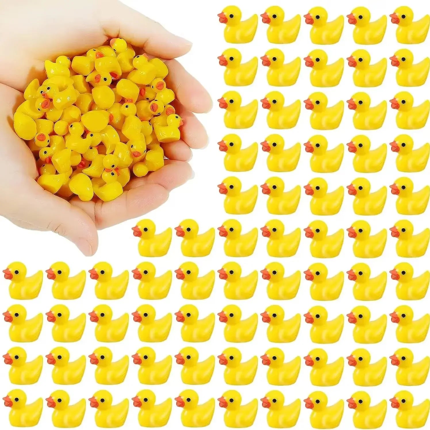 100/200PCS Luminous Mini Ducks Moss Microlandscape Miniature Duck Figurines Fairy Garden Accessories Home Decor Glow in The Dark