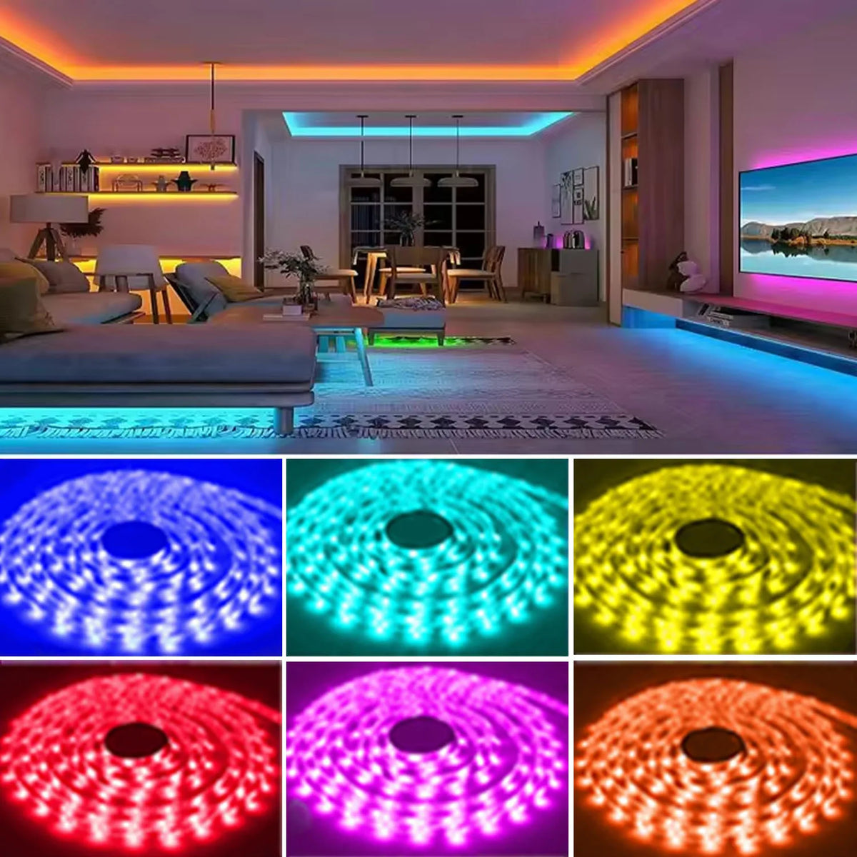 USB Led Strip Lights With 44-Key Infrared Remote Control
