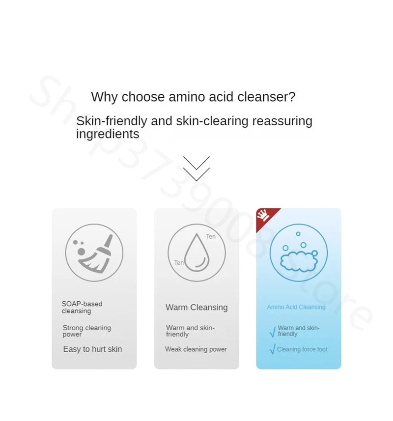 Amino Acid Facial Cleanser Deep Cleansing Moisturizing Oil Control Cleaner Mild Cleansing Gel Skin Care Face Washing Products