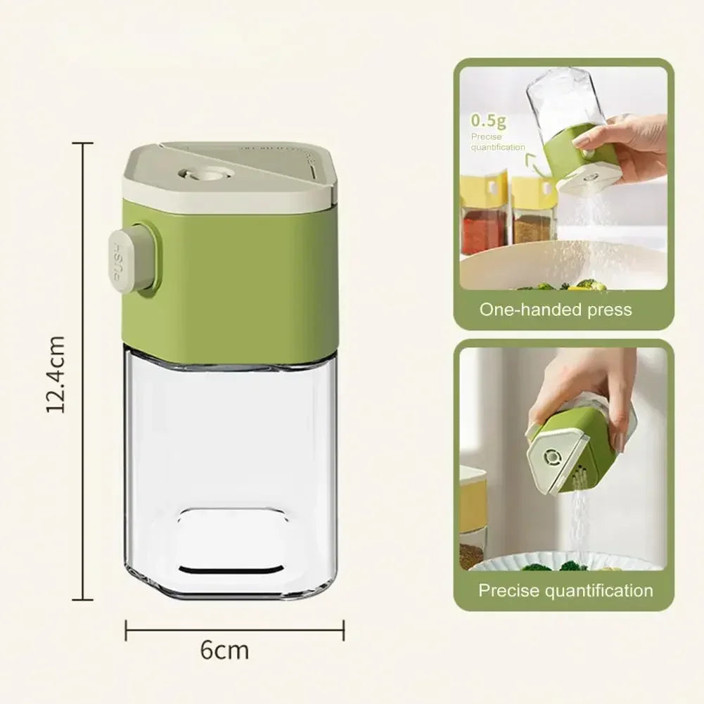 2026 New Kitchen Quantitative Salt Bottle Spice Can Pepper Chili Powder Jar Glass Seasoning Tank Sealed Moisture-proof Gadgets