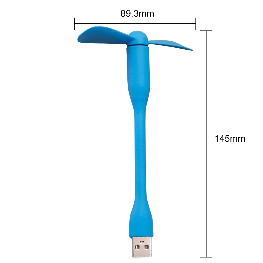 Flexible USB Mini Fan for Laptop & Power Bank