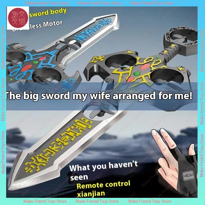 73cm 36cm Rc Flying Sword Drone With Gesture Control