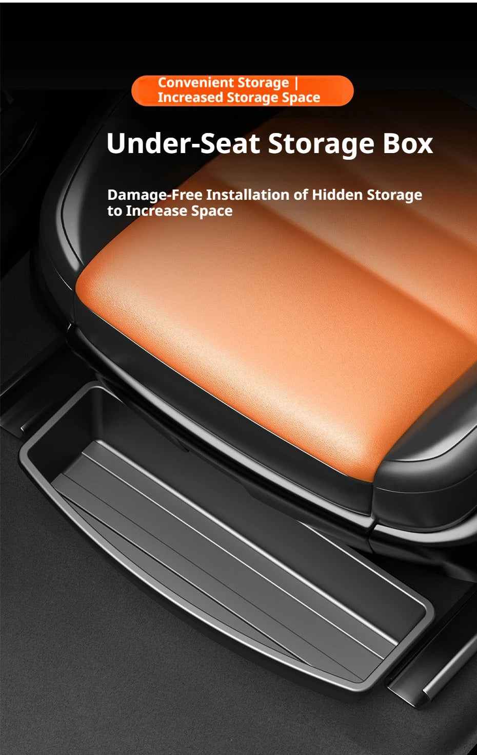 Under Seat Storage Box Universal Car Seat Bottom Organizer