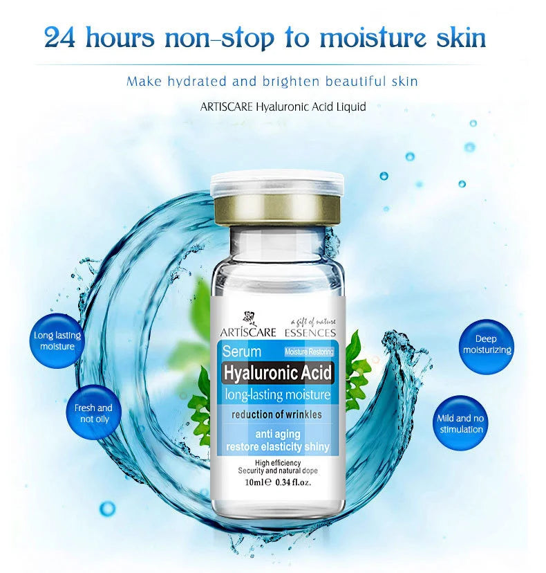 ARTISCARE Hyaluronic Acid Face Serum 5pcs for Moisturizing and  Brighten Long-Lasting Hydrating Skin Care Essence