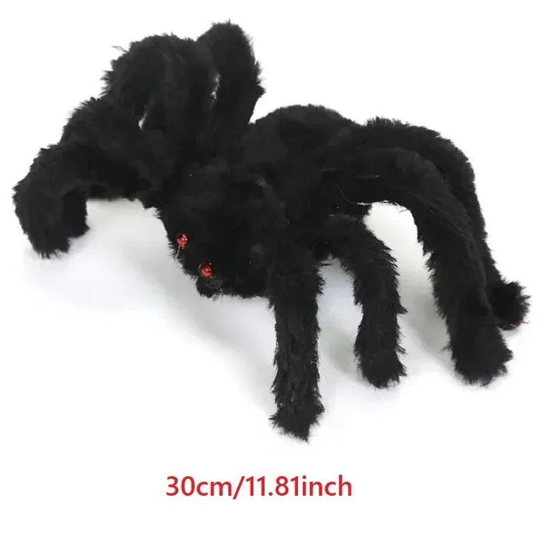 Giant Black Plush Spider Halloween Decoration