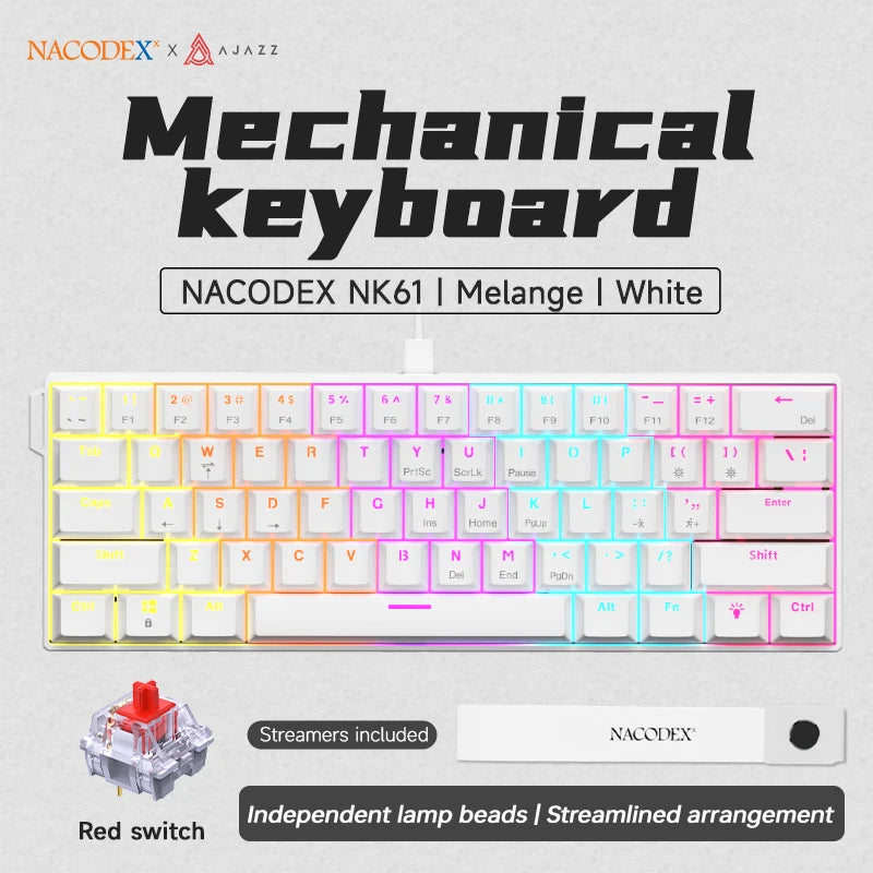 AJAZZ NK61 Wired Mechanical Gaming Keyboard