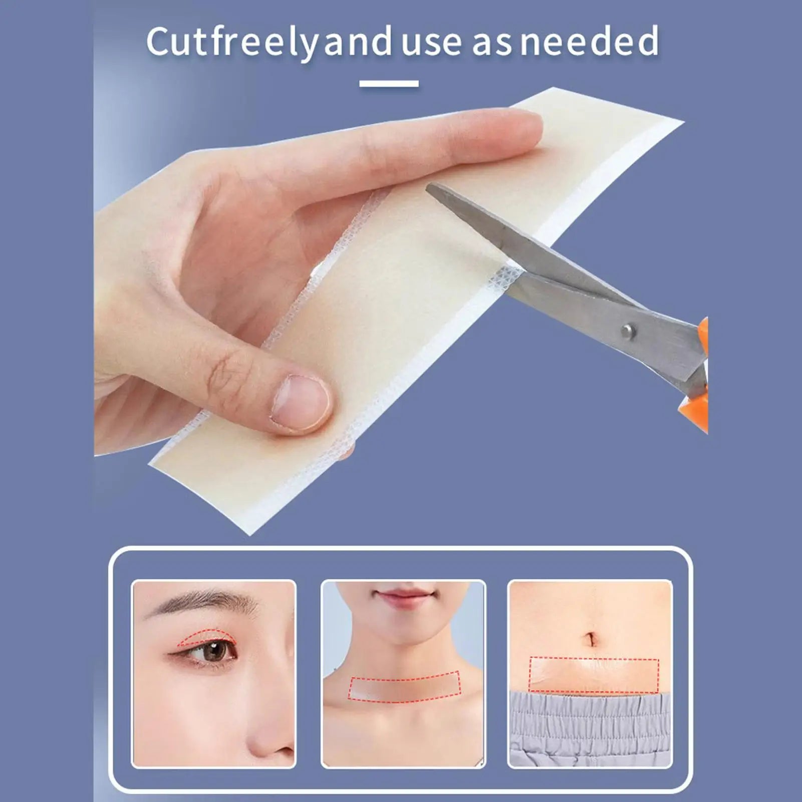 1 Roll Invisible Silicone Scar Sheets Self-Adhesive Scar Cover Tape Reusable and Effective Skin Care Strips