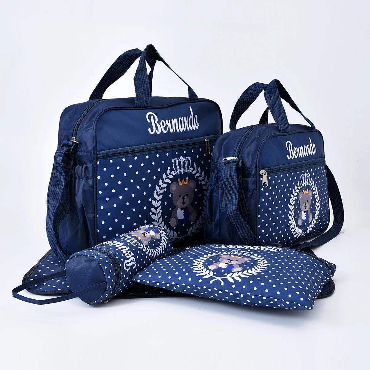 Mommy Bag Five Piece Bag Fashion Print Bears Multifunctional