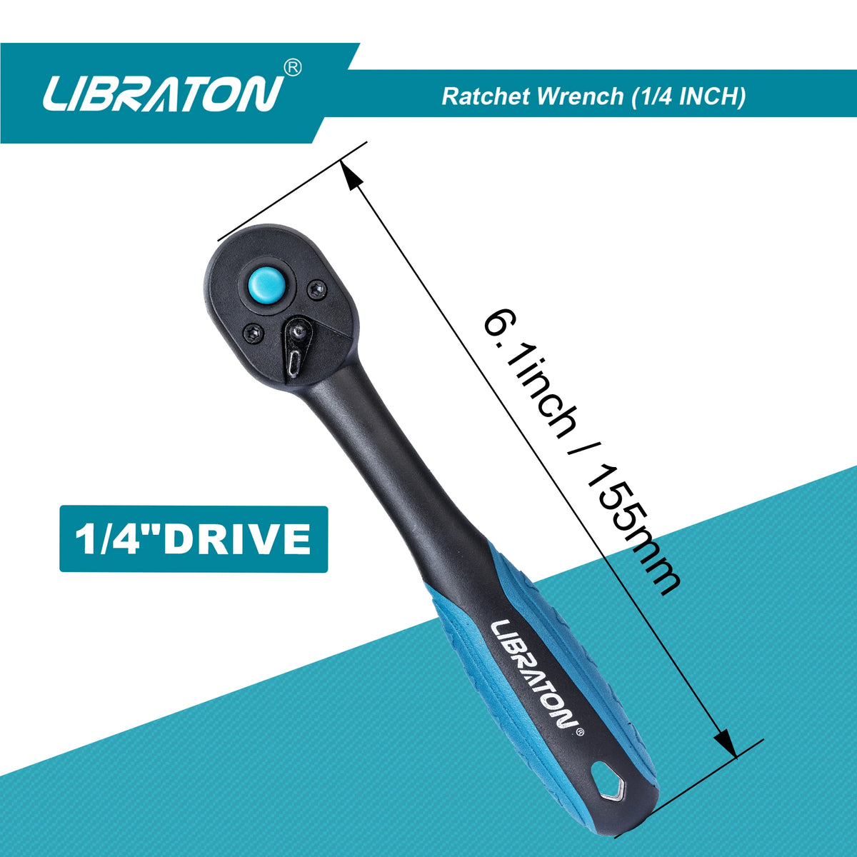 LIBRATON 72-Tooth Quick-Release Ratchet Wrench