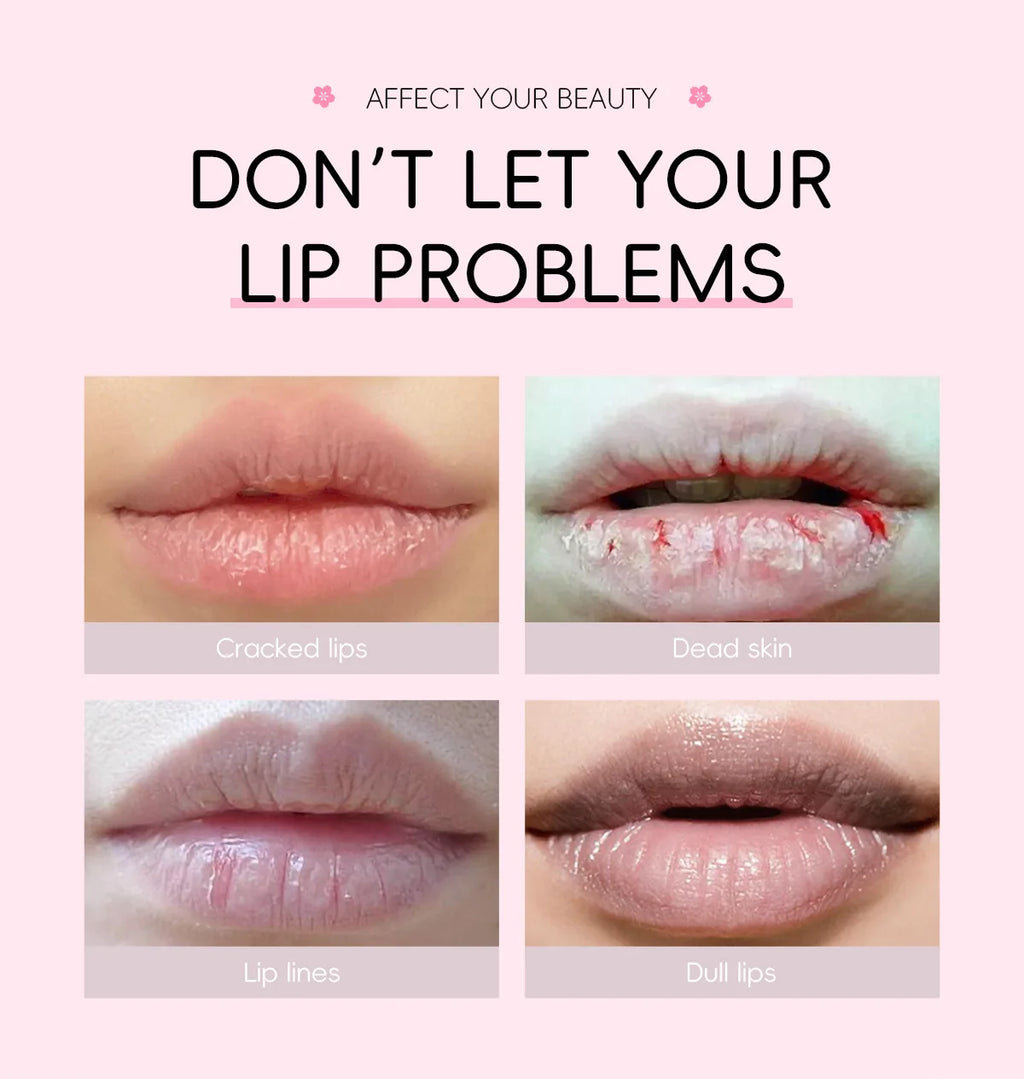 8g LAIKOU Sakura Lip Sleeping Mask Hydrating Moisture Nutriousing Wrinkle Smoothing Dryness Lip Mask Korean Cosmetics Skin Care