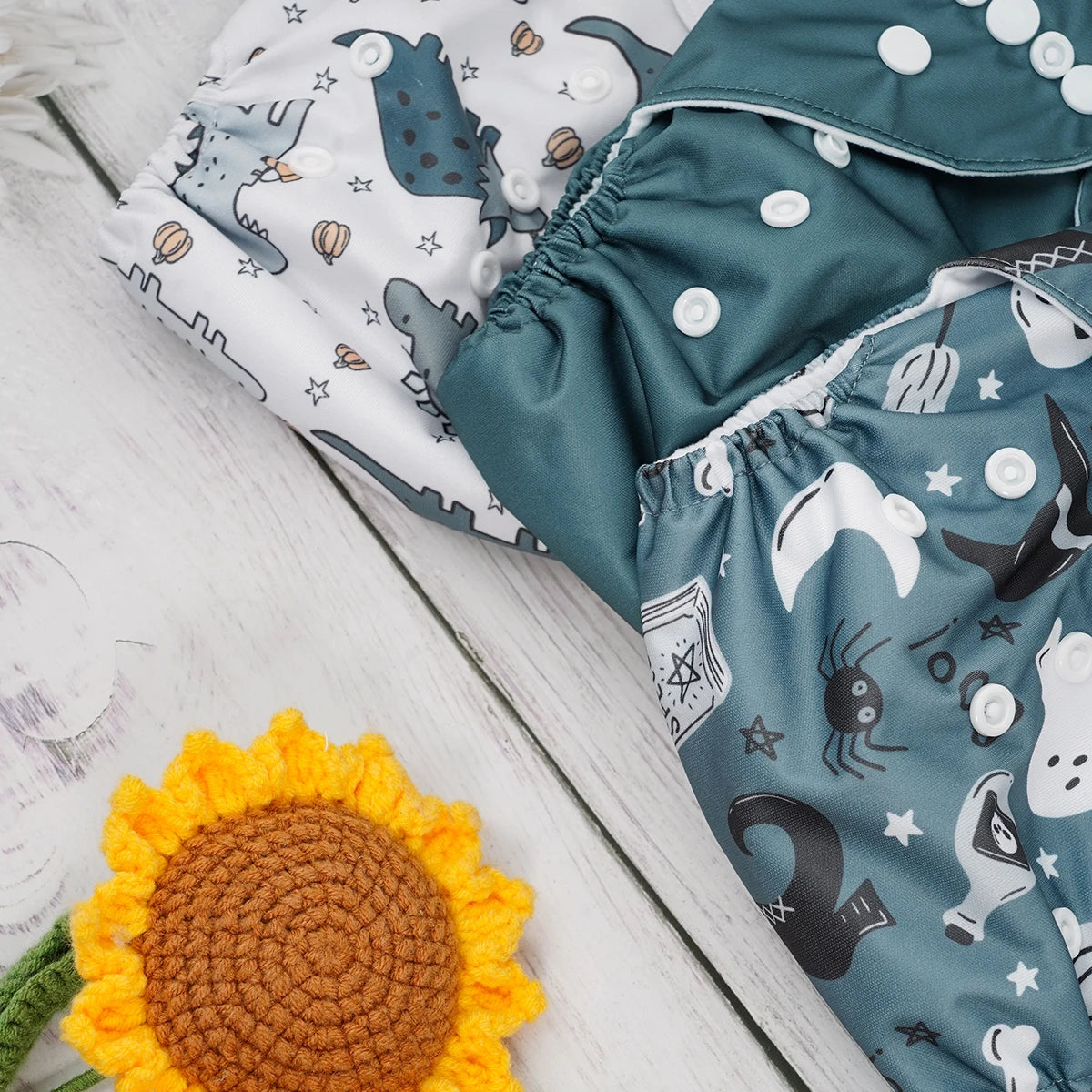 Happyflute 3pcs/set Washable Reusable Ecological Pocket Diapers