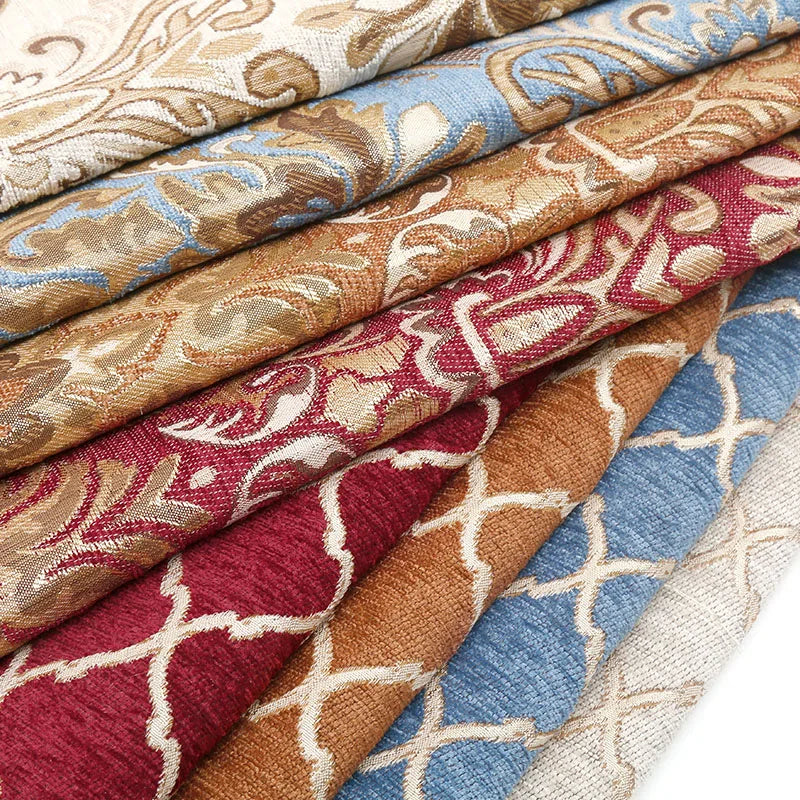 Jacquard Chenille Sofa Fabric European Style High Precision for Upholstery Home Decor Drapery Covers By Meters