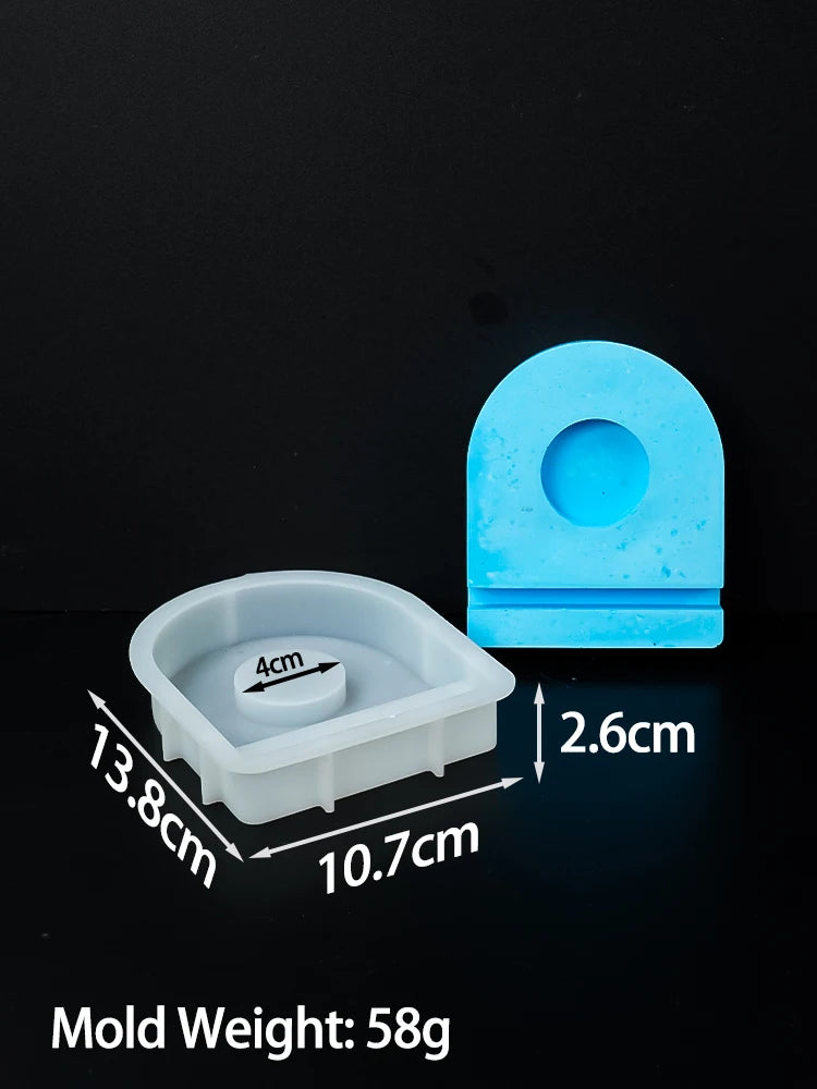 Creative Cross Fish Candle Holder Silicone Mold DIY Handmade Epoxy Resin Plaster Craft Candlestick Casting Molds Gift Home Decor