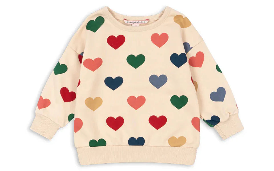 Spring KS Baby Girl Outfit Set Heart Sweatshirt Dress Kids Cotton Clothes Girls Sweatpants Pants Suits Children's Homewear 1-9Y