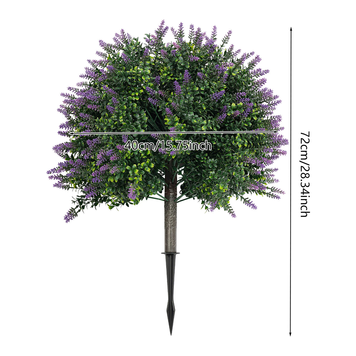 Artificial Lavender Plants With Stakes, 2 Pack