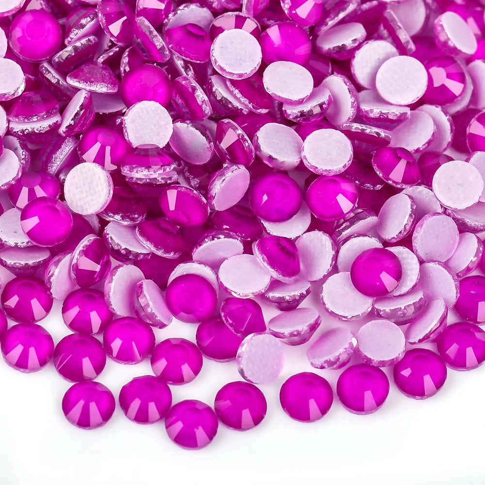 Fluorescence All Color Neon Hotfix Rhinestones Super Bright Crystal Strass Glass Iron On Rhinestone For Fabric Garment Dress