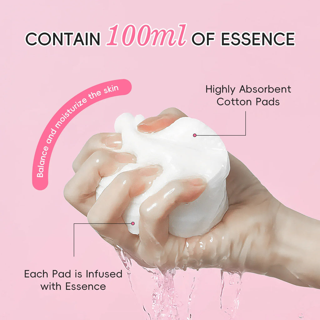 Japan Sakura Toner Pads 100ml 40pads Day Night Use Remove Makeup Cleanse Moisturize Face Care Hydrating Treatment  Skin Care