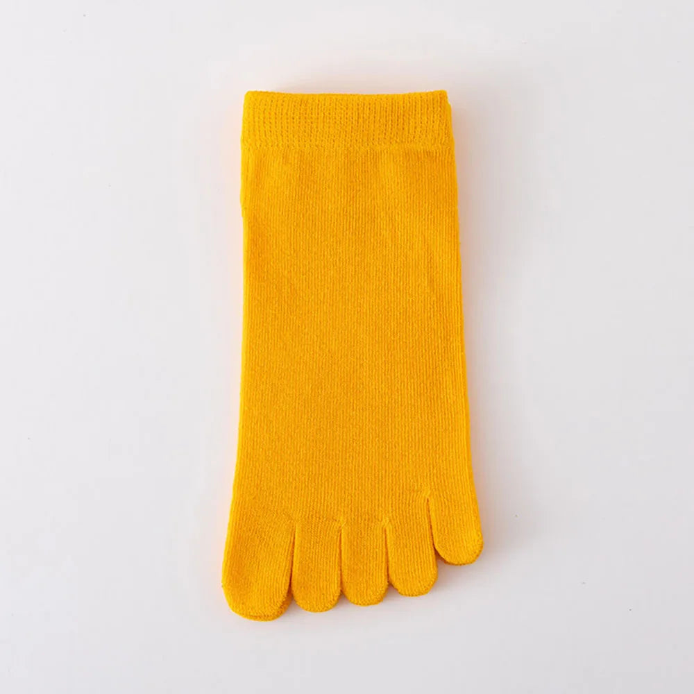 Hot Sale! Women Toe Socks with Separate Fingers Summer Solid Color Cotton Five Finger Socks Women Low Cut Ankle Socks Yoga Sport