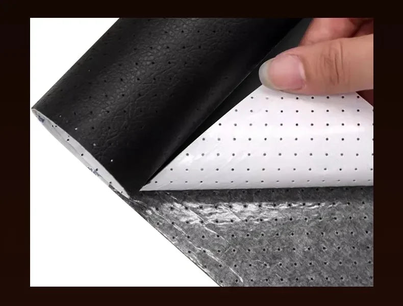 Self Adhesive Breathable Leather Car Seat Repair Perforated Faux Genuine Leather Leather Sofa Car Interior Refurbishment Sticker