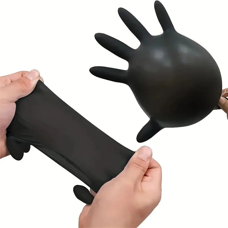 100/50/20PCS Disposable Black Nitrile Gloves For Household Cleaning Work Safety Tools  Gardening Gloves  Kitchen Cooking Tools