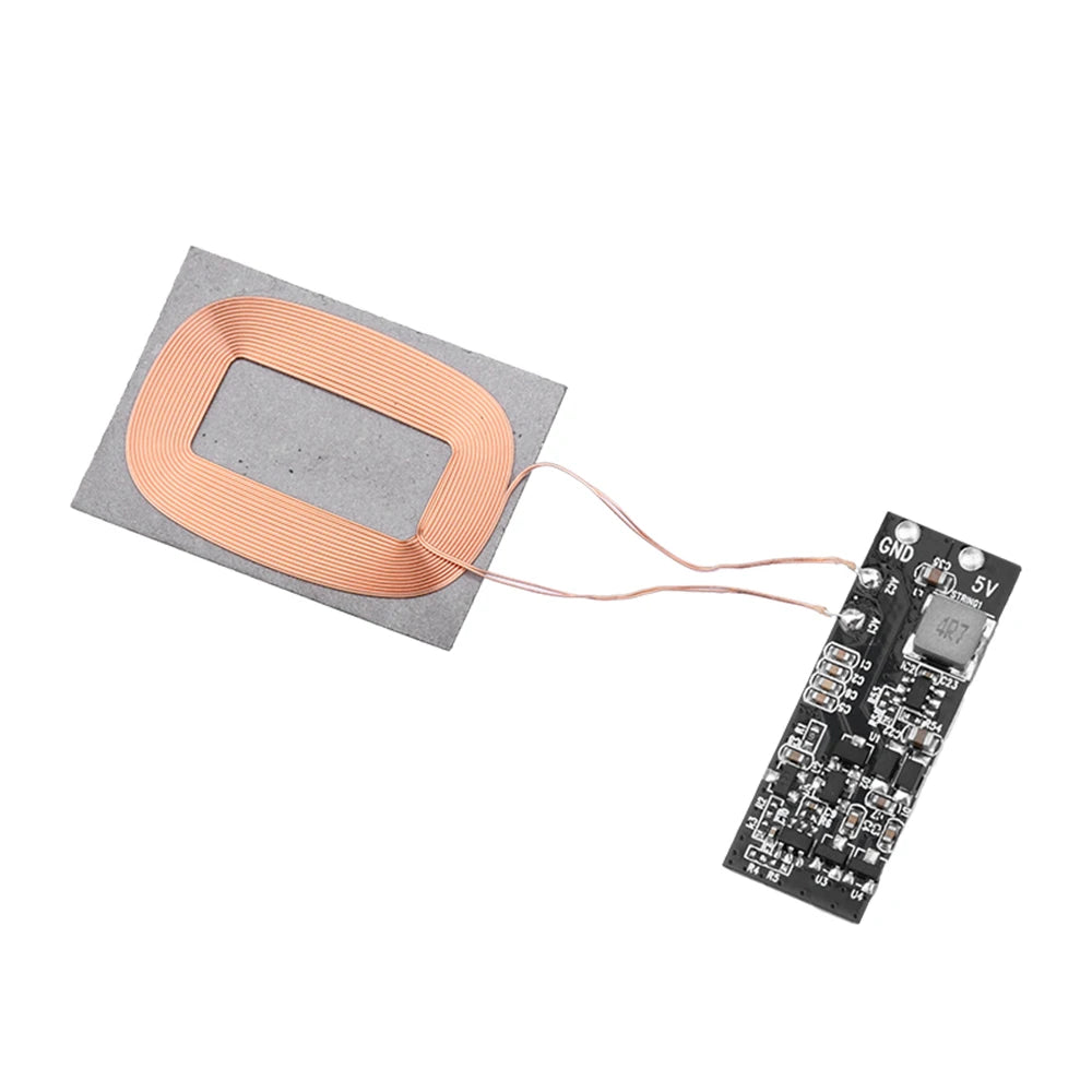 3W 600mA/5W 1A Wireless Charging Receiver Module Small Coil Built-in 5V Charging Wireless Charger PCBA Board