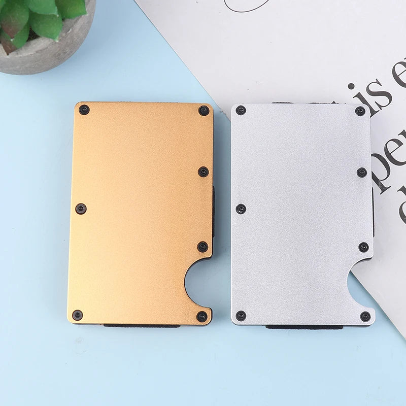 RFID Slim Minimalist Wallet For Men Women Credit Card Holder With Money Clip Thin Design For Pocket Camping Activities