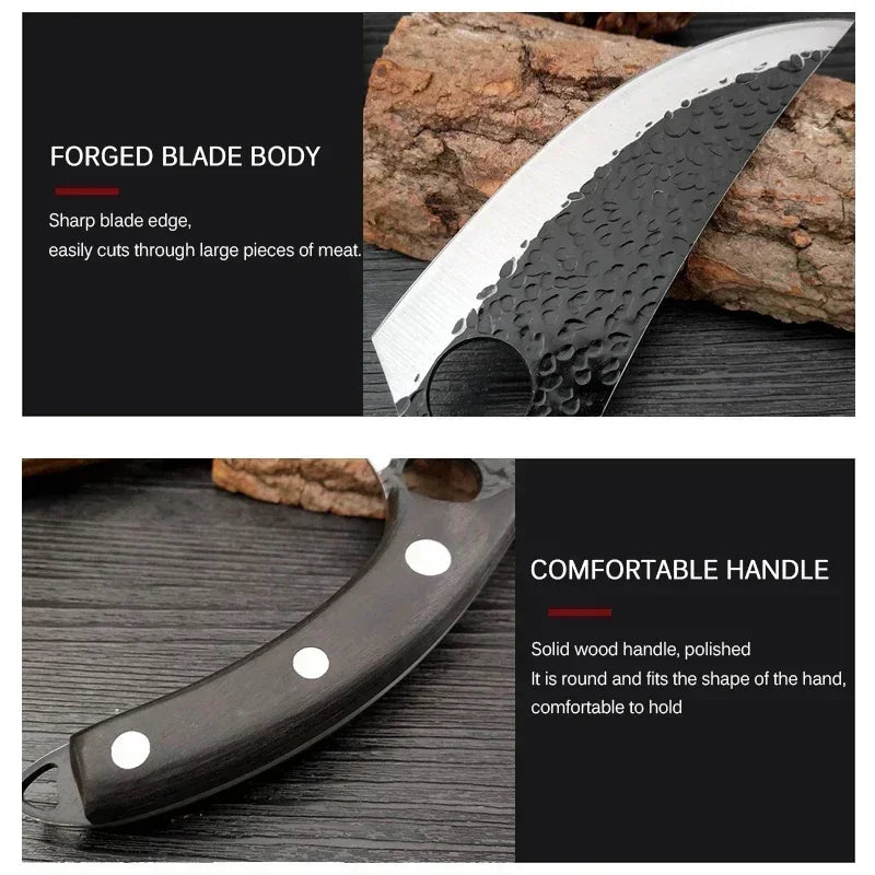 Kitchen Knife Handmade Forged Butcher Knife Boning Knives Meat Cleaver Vegetables Cutter Professional Household Chef Cook Knife