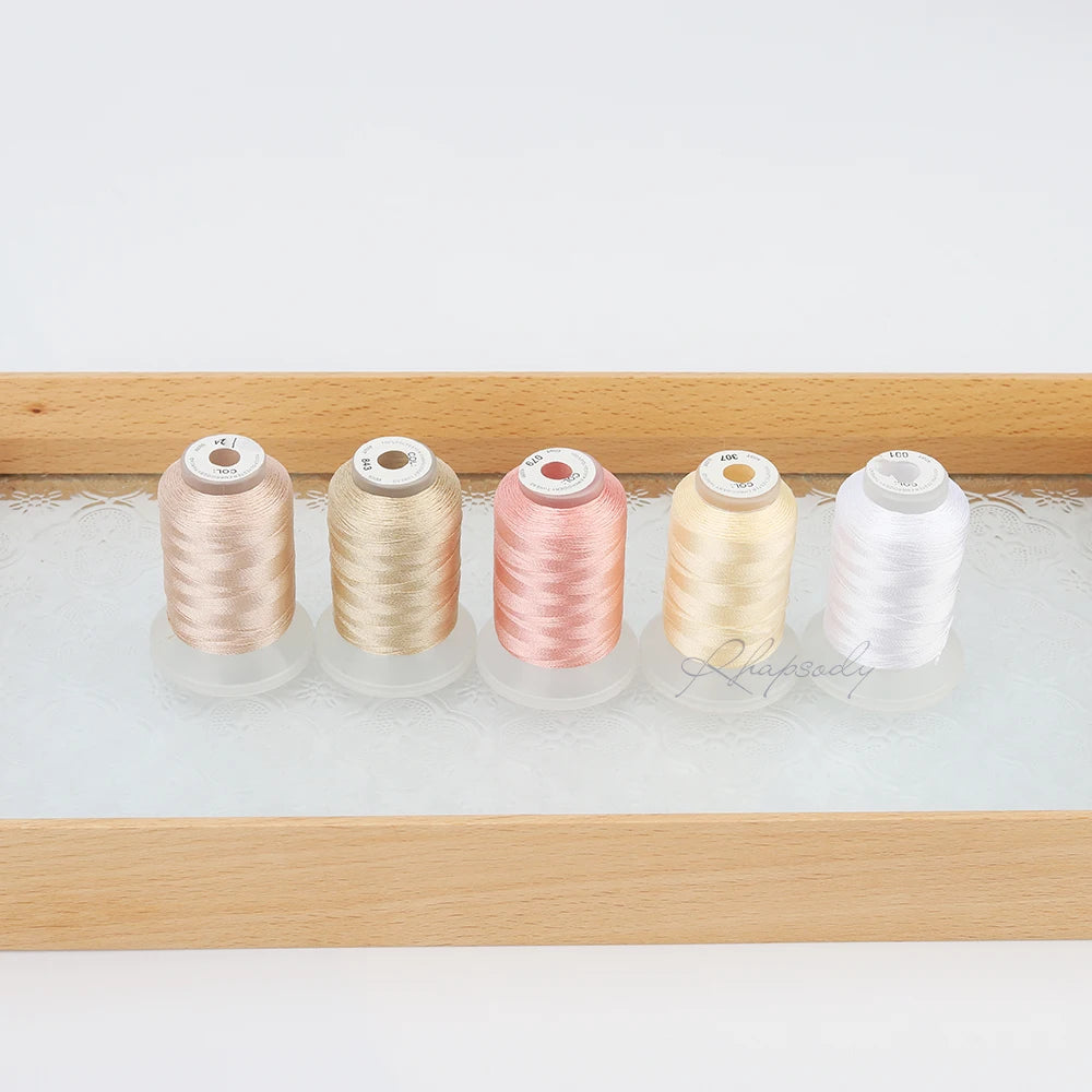 Rhapsody 40WT Polyester Embroidery Machine Thread 550Y 60 Colors Brother Babylock Janome Singer Pfaff Husqvarna Bernina Sewing