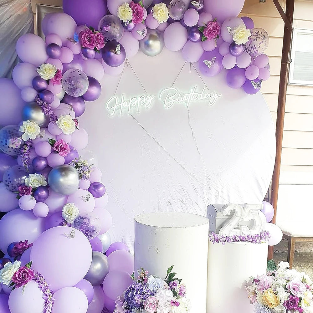 10/20/30/50pcs 10/12inch Blue Balloon Hot Pink Pastel Purple Balloons