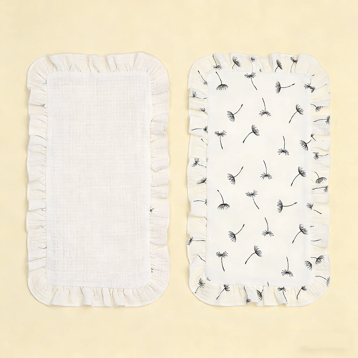 2-Pack of Unisex Baby Burp Cloth Bibs Soft Pure Cotton Super