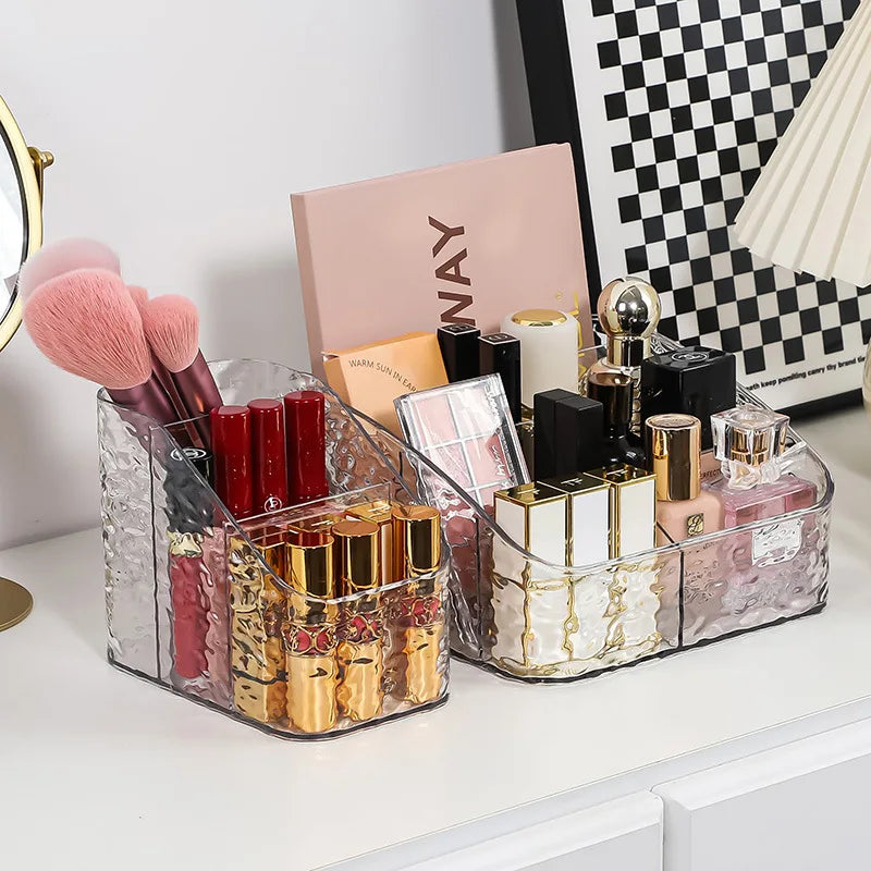 3/4/5 Grids Makeup Storage Box Bedroom Bathroom Lipstick Wash Cosmetic Dresser Organizer Multifunctional Skin Care Organizer