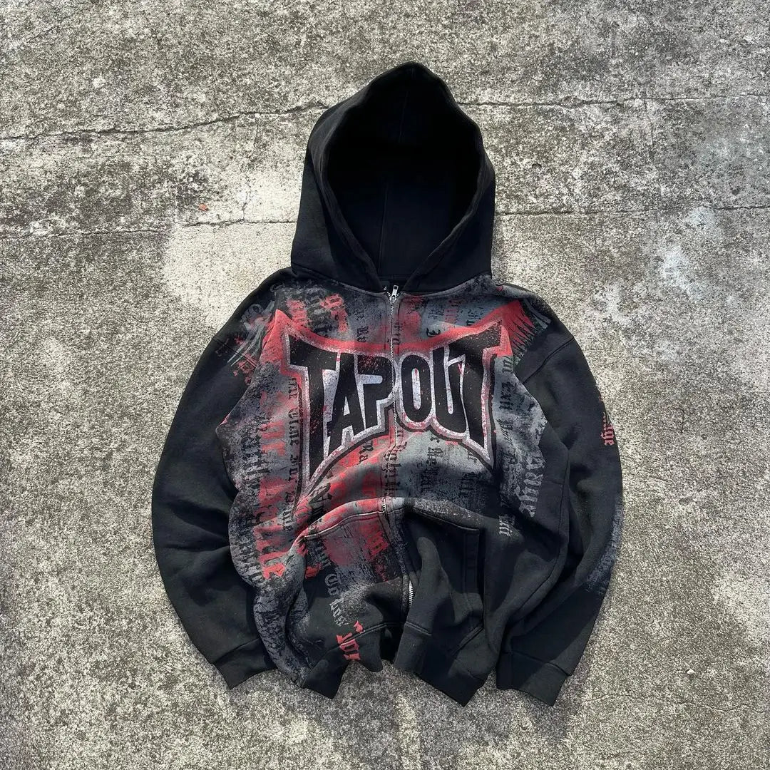 Woman Hoodie Goth Vintage Hoodies Y2K Grunge Graphic Long Sleeve Hooded Sweatshirt Harajuku Japanese Aesthetic Korean Korean